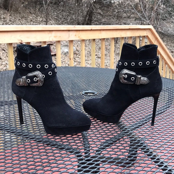 Saint Laurent Paris Stilettos 6.5M Ankle Boots - Picture 5 of 8